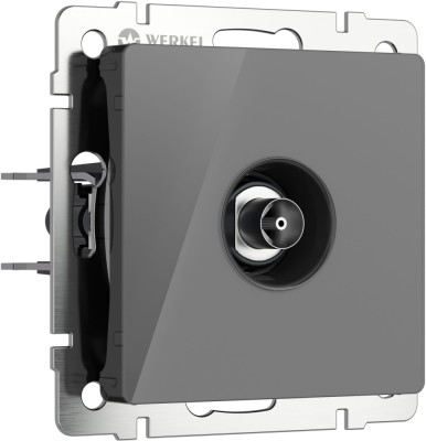 Розетка Встраиваемые механизмы графит акриловые W1183044