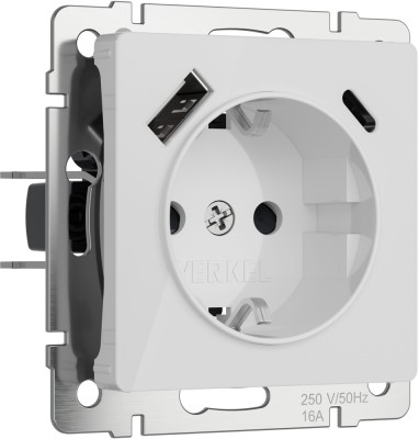 Розетка Встраиваемые механизмы белые акриловые W1171741