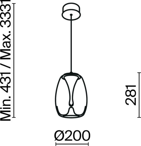 Подвесной светильник Splash MOD282PL-L8G3K1