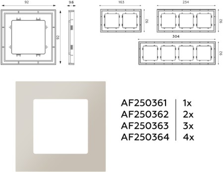Рамка ALFA AF250362