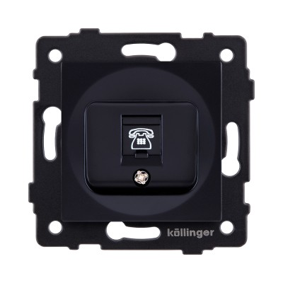 Розетка телефонная RJ11, черный Kollinger REA-009BK для Aspekt, Eleganz, Reflex