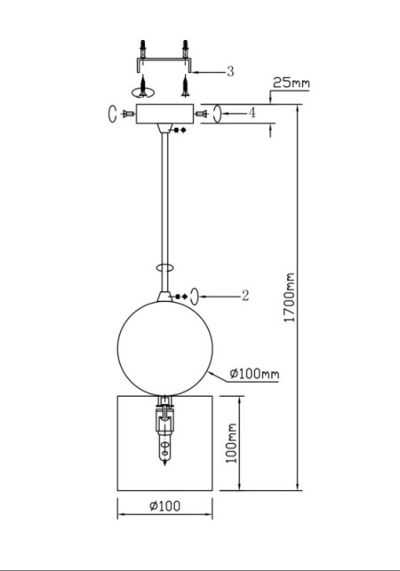 Подвесной светильник Fluorite FL1023-1P