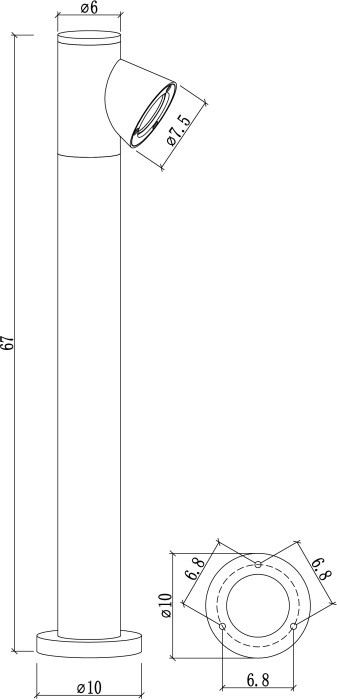 Наземный светильник Brooklyn A2063PA-1BK