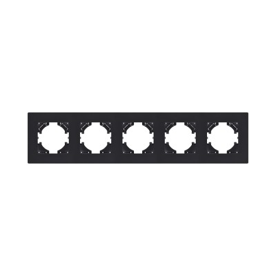 Рамка 5-постовая, черный матовый Kollinger Aspekt AT5BM