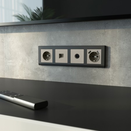 Розетка Встраиваемые механизмы дымчатый W1283004