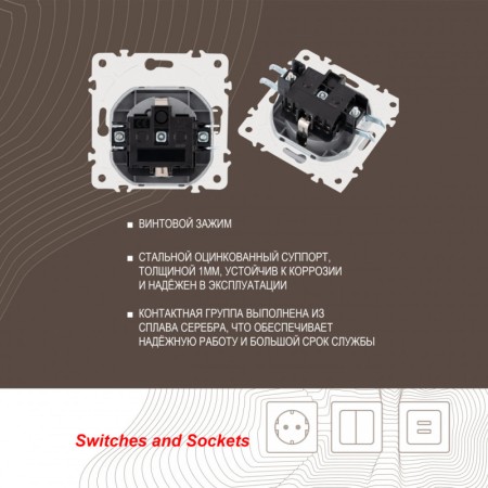 Розетка Arte Milano 205.41-1.silver