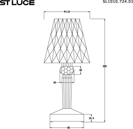 Интерьерная настольная лампа Sparkle SL1010.724.01