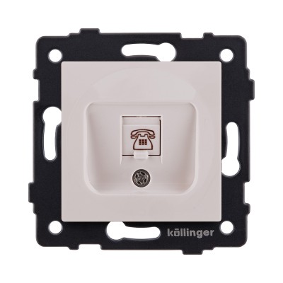 Розетка телефонная RJ11, кашемир матовый Kollinger REA-009CM для Aspekt, Eleganz, Reflex