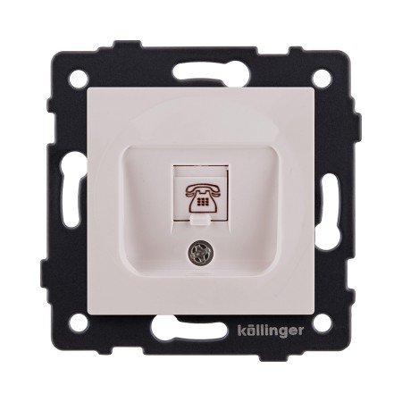 Розетка телефонная RJ11, кашемир матовый Kollinger REA-009CM для Aspekt, Eleganz, Reflex