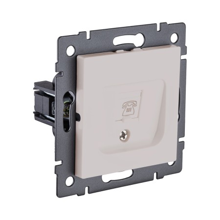 Розетка телефонная RJ11, кашемир матовый Kollinger REA-009CM для Aspekt, Eleganz, Reflex