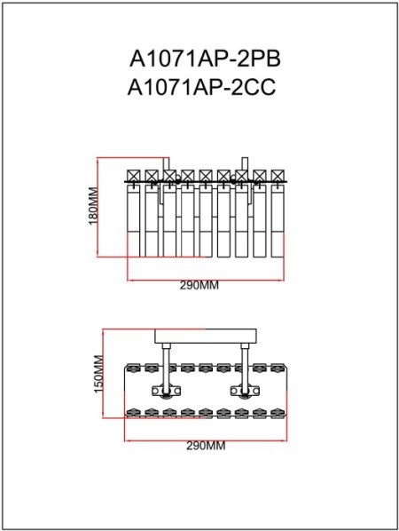 Настенный светильник Mayotte A1071AP-2CC