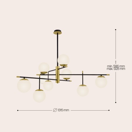 Потолочная люстра Nostalgia MOD048PL-09G