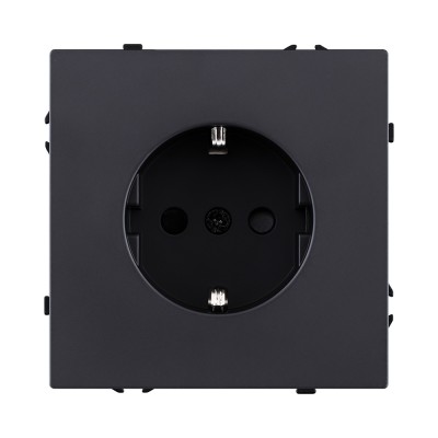 Розетка штепсельная SCHUKO 16A/250 В, черный матовый Kollinger Eclipse EC-014BK