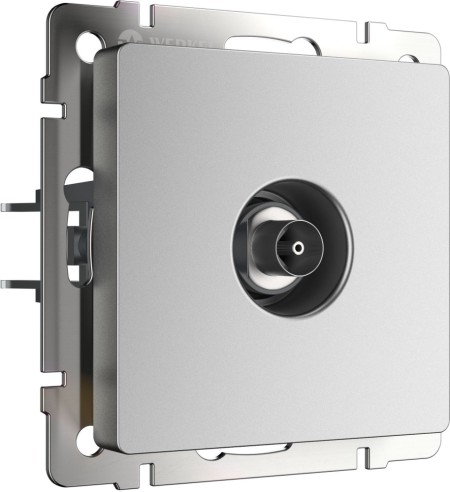 Розетка Встраиваемые механизмы серебряный матовый W1183065