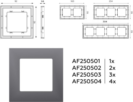 Рамка ALFA AF250502