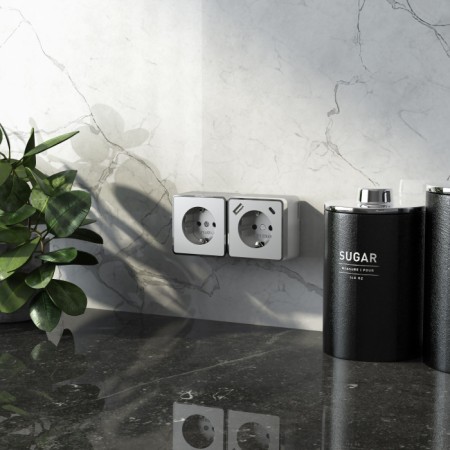 Розетка Накладные механизмы Gallant серебряные W5071706