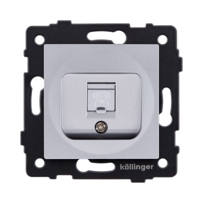 Розетка телефонная RJ11, серый Kollinger REA-009GY для Aspekt, Eleganz, Reflex