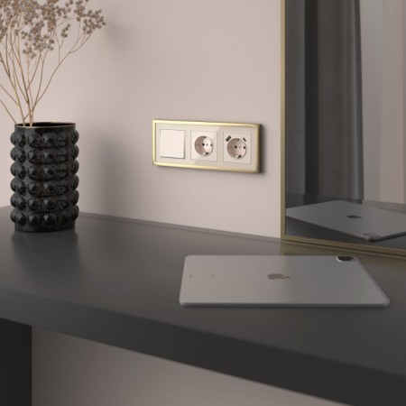 Выключатель Встраиваемые механизмы айвори акриловые W1112043