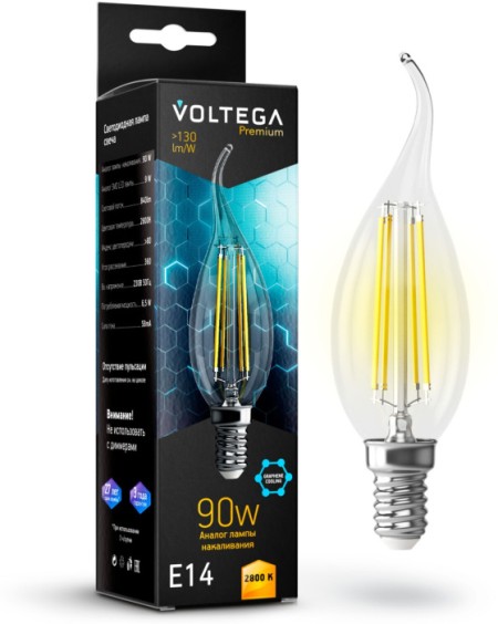 Лампочка светодиодная Candle wind 9W Graphene 7132