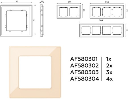Рамка ALFA AF580302