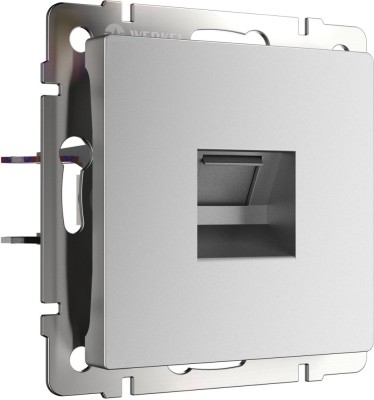 Розетка Встраиваемые механизмы серебряный матовый W1181065