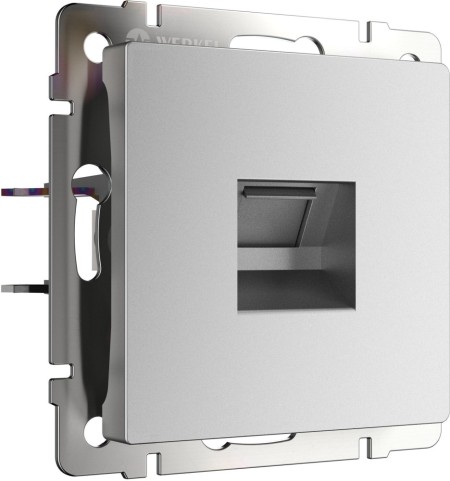 Розетка Встраиваемые механизмы серебряный матовый W1181065