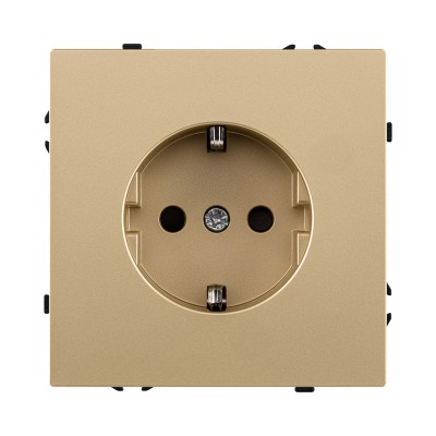 Розетка штепсельная SCHUKO 16A/250 В, золотой Kollinger Eclipse EC-014GD