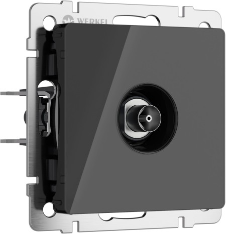 Розетка Встраиваемые механизмы черные акриловые W1183048