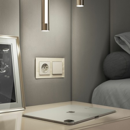 Выключатель Встраиваемые механизмы айвори матовые W1112062