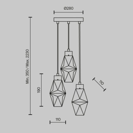 Подвесной светильник Cocktail time MOD325PL-03G