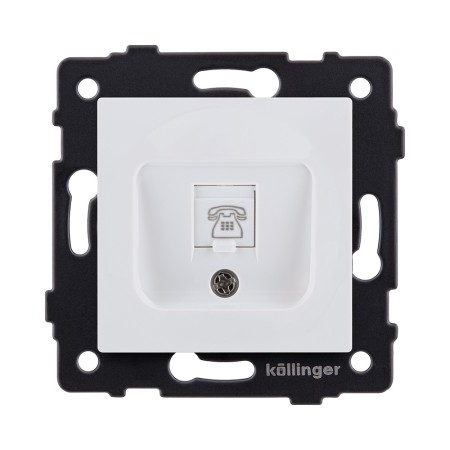 Розетка телефонная RJ11, белый матовый Kollinger REA-009WM для Aspekt, Eleganz, Reflex