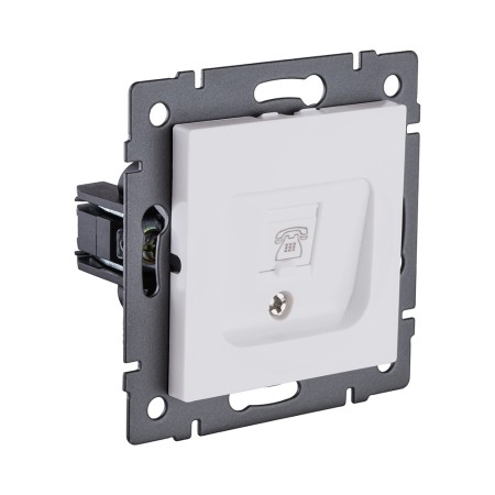 Розетка телефонная RJ11, белый матовый Kollinger REA-009WM для Aspekt, Eleganz, Reflex