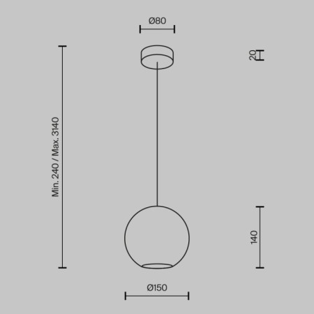 Подвесной светильник Glamping MOD437PL-01BG