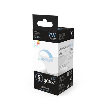 Светодиодная лампа Gauss 105101207-D