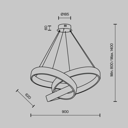 Подвесная люстра MODELUX MS.9030.900 CR