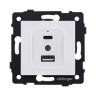 Розетка USB A+C 20W, белый Kollinger REA-037WH для Aspekt, Eleganz, Reflex