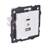 Розетка USB A+C 20W, белый Kollinger REA-037WH для Aspekt, Eleganz, Reflex