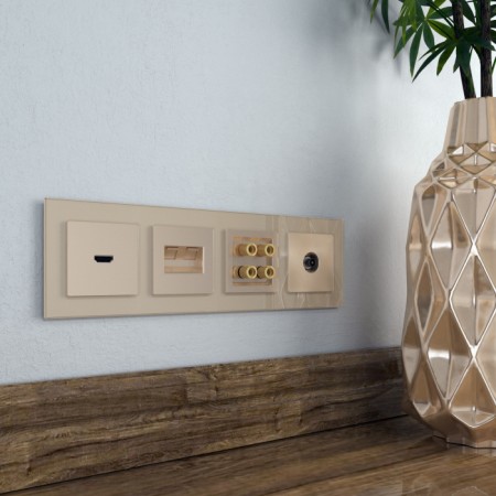 Розетка Встраиваемые механизмы шампань W1183011