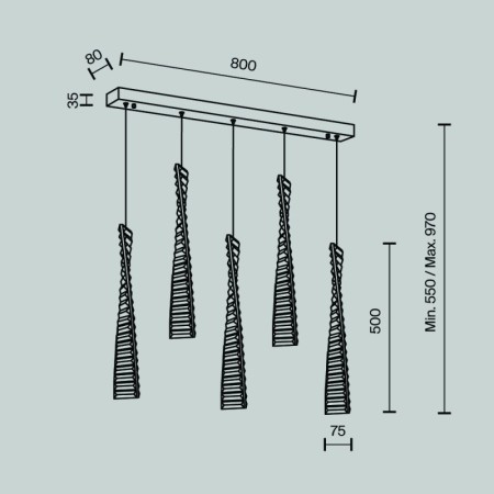 Подвесной светильник MODELUX MS.88910.5 CR
