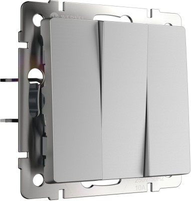 Выключатель Встраиваемые механизмы серебряный матовый W1130065