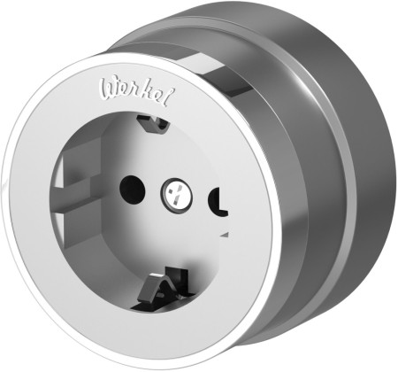 Розетка Накладные механизмы Vintage серебро матовый/хром W5871054