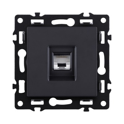 Розетка Ethernet RJ45 Cat.6, черный Kollinger Asthetik AS-017BK