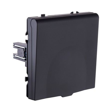 Розетка штепсельная SCHUKO 16A/250 В с крышкой, черный матовый Kollinger Eclipse EC-015BK