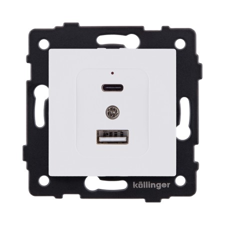 Розетка USB A+C 20W, белый матовый Kollinger REA-037WM для Aspekt, Eleganz, Reflex
