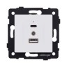 Розетка USB A+C 20W, белый матовый Kollinger REA-037WM для Aspekt, Eleganz, Reflex