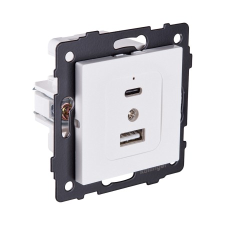 Розетка USB A+C 20W, белый матовый Kollinger REA-037WM для Aspekt, Eleganz, Reflex