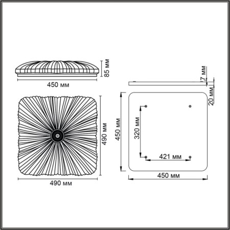 Накладной светильник Sonex 7730/72L