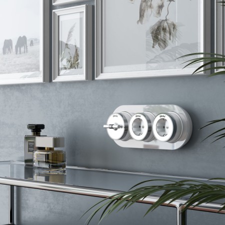 Переключатель Накладные механизмы Vintage белый матовый/хром W5812050