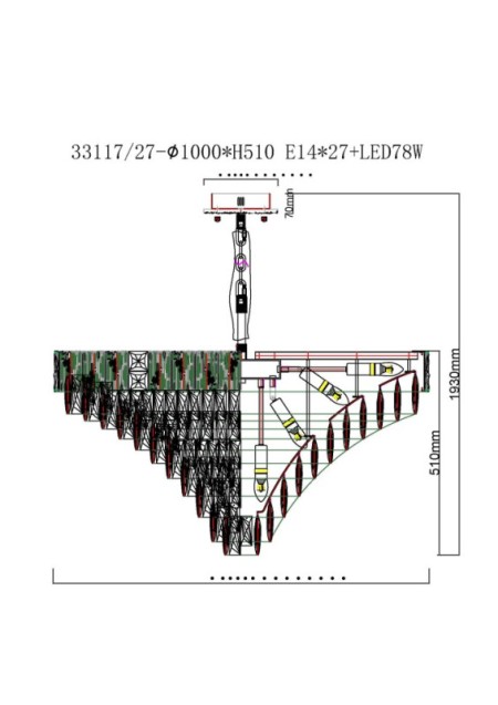 Подвесная люстра Fluorite FL1058-27P