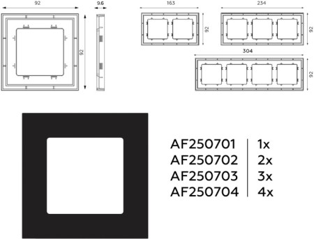 Рамка ALFA AF250701